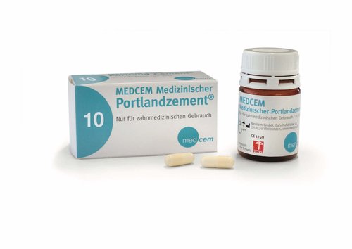 Medcem Portlandzement Kapseln Nahaufnahme